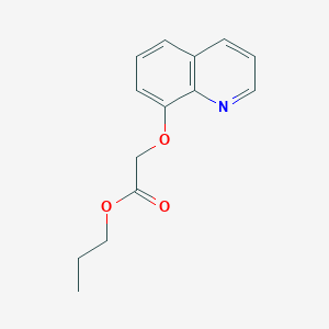 molecular formula C14H15NO3 B14402840 Propyl [(quinolin-8-yl)oxy]acetate CAS No. 88349-74-0
