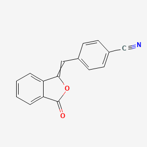 molecular formula C16H9NO2 B14402857 4-[(3-Oxo-2-benzofuran-1(3H)-ylidene)methyl]benzonitrile CAS No. 85684-68-0