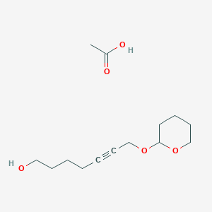 molecular formula C14H24O5 B14402863 Acetic acid;7-(oxan-2-yloxy)hept-5-yn-1-ol CAS No. 87755-79-1