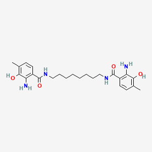molecular formula C24H34N4O4 B14402888 N,N'-(Octane-1,8-diyl)bis(2-amino-3-hydroxy-4-methylbenzamide) CAS No. 85513-32-2