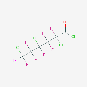 molecular formula C6Cl4F7IO B14402890 2,4,6-Trichloro-2,3,3,4,5,5,6-heptafluoro-6-iodohexanoyl chloride CAS No. 88639-64-9