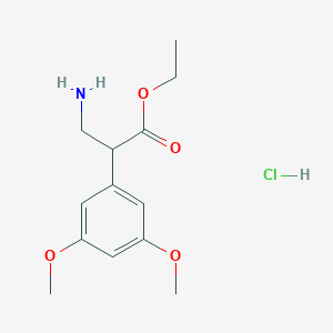 Ethyl 3-amino-2-(3,5-dimethoxyphenyl)propanoate hcl
