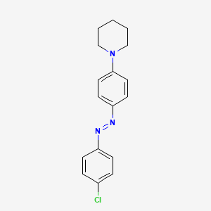 molecular formula C17H18ClN3 B14402990 1-{4-[(E)-(4-Chlorophenyl)diazenyl]phenyl}piperidine CAS No. 89505-28-2