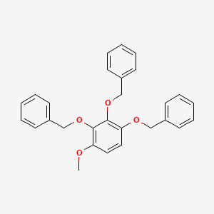 molecular formula C28H26O4 B14403012 1,1',1''-[(4-Methoxybenzene-1,2,3-triyl)tris(oxymethylene)]tribenzene CAS No. 87997-29-3