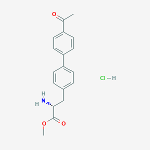 molecular formula C18H20ClNO3 B1440304 (R)-Methyl 3-(4'-acetylbiphenyl-4-yl)-2-aminopropanoate hydrochloride CAS No. 1212227-45-6