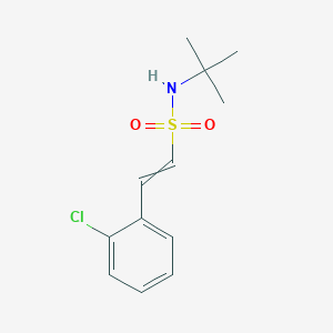 molecular formula C12H16ClNO2S B14403050 N-tert-Butyl-2-(2-chlorophenyl)ethene-1-sulfonamide CAS No. 89557-02-8