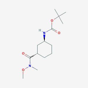molecular formula C14H26N2O4 B1440307 tert-Butyl trans-3-(N-methoxy-N-methylcarbamoyl)-cyclohexylcarbamate CAS No. 1212331-06-0