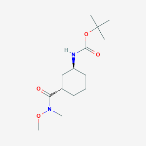 Tert-butyl N-[(1S,3S)-3-[methoxy(methyl)carbamoyl]cyclohexyl]carbamate