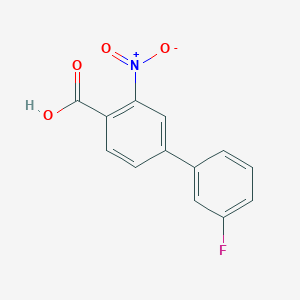 molecular formula C13H8FNO4 B1440310 4-(3-Fluorophenyl)-2-nitrobenzoic acid CAS No. 887244-17-9
