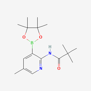 N-(5-Methyl-3-(4,4,5,5-tetramethyl-1,3,2-dioxaborolan-2-yl)pyridin-2-yl)pivalamide