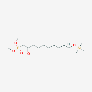 molecular formula C16H35O5PSi B14403153 Dimethyl {2-oxo-10-[(trimethylsilyl)oxy]undecyl}phosphonate CAS No. 88219-26-5