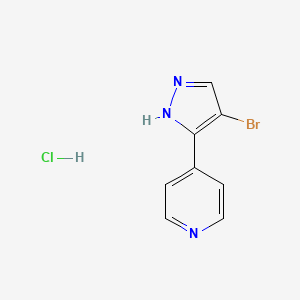 4-(4-Bromo-1H-pyrazol-3-YL)pyridine hydrochloride