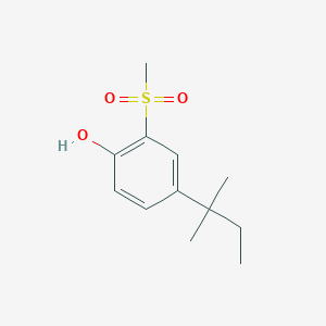 molecular formula C12H18O3S B14403256 2-(Methanesulfonyl)-4-(2-methylbutan-2-yl)phenol CAS No. 88041-63-8