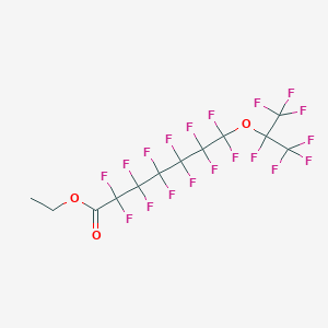 molecular formula C12H5F19O3 B1440326 Ethyl perfluoro-9-methyl-8-oxadecanoate CAS No. 1211025-06-7