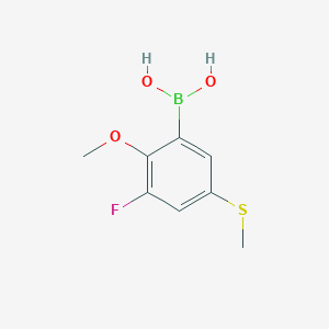 molecular formula C8H10BFO3S B1440327 (3-Fluoro-2-methoxy-5-(methylthio)phenyl)boronic acid CAS No. 957065-83-7