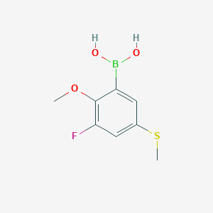 (3-Fluoro-2-methoxy-5-(methylthio)phenyl)boronic acid