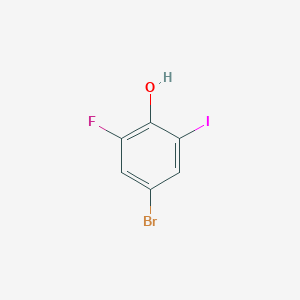 molecular formula C6H3BrFIO B1440334 4-Bromo-2-fluoro-6-iodophenol CAS No. 1228093-50-2