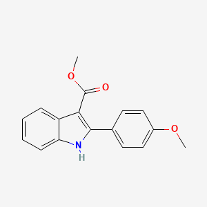 molecular formula C17H15NO3 B14403343 Methyl 2-(4-methoxyphenyl)-1H-indole-3-carboxylate CAS No. 88344-56-3