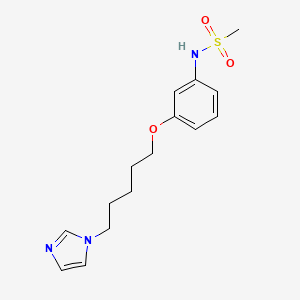 molecular formula C15H21N3O3S B14403372 N-(3-{[5-(1H-Imidazol-1-yl)pentyl]oxy}phenyl)methanesulfonamide CAS No. 88138-16-3