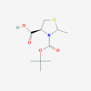 molecular formula C10H17NO4S B1440339 Boc-(4S,2RS)-2-甲基噻唑烷-4-羧酸 CAS No. 1217546-87-6