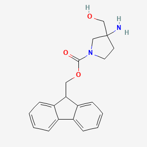 (9H-fluoren-9-yl)methyl 3-amino-3-(hydroxymethyl)pyrrolidine-1-carboxylate