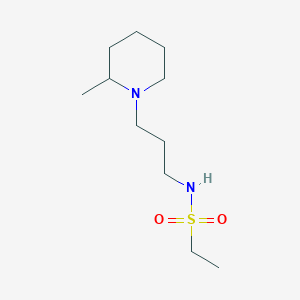 molecular formula C11H24N2O2S B14403439 N-[3-(2-Methylpiperidin-1-yl)propyl]ethanesulfonamide CAS No. 88334-80-9