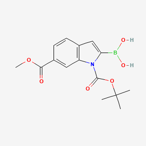 (1-(tert-Butoxycarbonyl)-6-(methoxycarbonyl)-1H-indol-2-yl)boronic acid