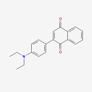 molecular formula C20H19NO2 B14403453 2-[4-(Diethylamino)phenyl]naphthalene-1,4-dione CAS No. 85808-65-7