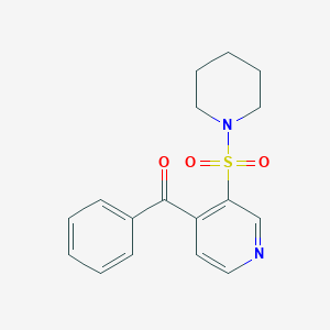 molecular formula C17H18N2O3S B14403476 Phenyl[3-(piperidine-1-sulfonyl)pyridin-4-yl]methanone CAS No. 88184-96-7