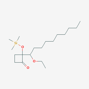 molecular formula C19H38O3Si B14403487 2-(1-Ethoxydecyl)-2-[(trimethylsilyl)oxy]cyclobutan-1-one CAS No. 88441-30-9
