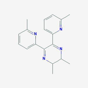 molecular formula C18H20N4 B14403490 2,3-Dimethyl-5,6-bis(6-methylpyridin-2-yl)-2,3-dihydropyrazine CAS No. 89684-62-8
