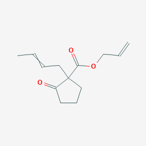 molecular formula C13H18O3 B14403571 Prop-2-en-1-yl 1-(but-2-en-1-yl)-2-oxocyclopentane-1-carboxylate CAS No. 88629-18-9