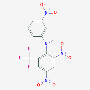 molecular formula C14H9F3N4O6 B14403585 N-Methyl-2,4-dinitro-N-(3-nitrophenyl)-6-(trifluoromethyl)aniline CAS No. 84529-61-3