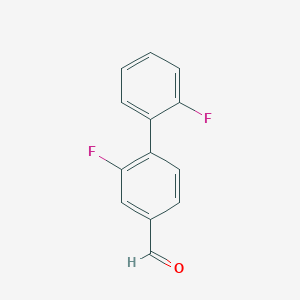 molecular formula C13H8F2O B1440359 3-Fluoro-4-(2-fluorophenyl)benzaldehyde CAS No. 1214368-69-0