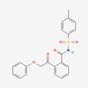 molecular formula C22H19NO5S B14403592 N-(4-Methylbenzene-1-sulfonyl)-2-(phenoxyacetyl)benzamide CAS No. 88063-37-0