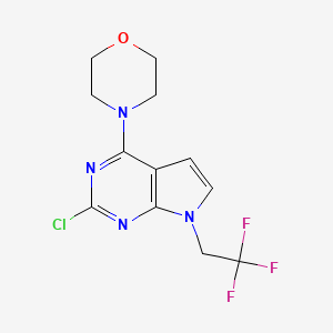 2-chloro-4-morpholin-4-yl-7-(2,2,2-trifluoroethyl)-7H-pyrrolo[2,3-d]pyrimidine
