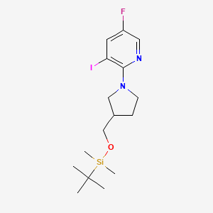 2-(3-((Tert-butyldimethylsilyloxy)methyl)-pyrrolidin-1-YL)-5-fluoro-3-iodopyridine