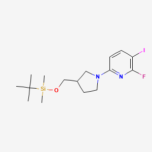 6-(3-((Tert-butyldimethylsilyloxy)methyl)-pyrrolidin-1-YL)-2-fluoro-3-iodopyridine