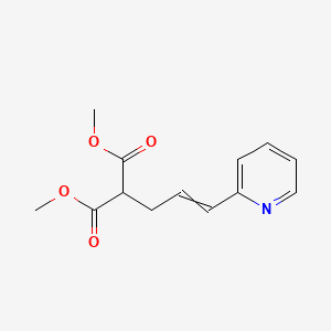 molecular formula C13H15NO4 B14403680 Dimethyl [3-(pyridin-2-yl)prop-2-en-1-yl]propanedioate CAS No. 87802-93-5