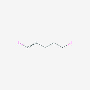 molecular formula C5H8I2 B14403687 1,5-Diiodopent-1-ene CAS No. 84928-71-2