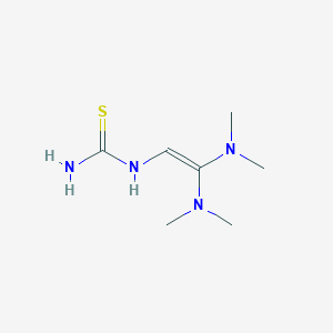 molecular formula C7H16N4S B14403799 N-[2,2-Bis(dimethylamino)ethenyl]thiourea CAS No. 84764-55-6