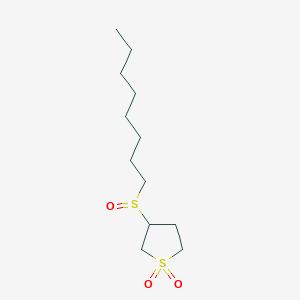 molecular formula C12H24O3S2 B14403807 Thiophene, tetrahydro-3-(octylsulfinyl)-, 1,1-dioxide CAS No. 87947-59-9