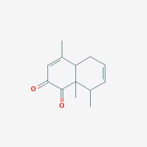 molecular formula C13H16O2 B14403810 4,8,8a-Trimethyl-4a,5,8,8a-tetrahydronaphthalene-1,2-dione CAS No. 87568-08-9