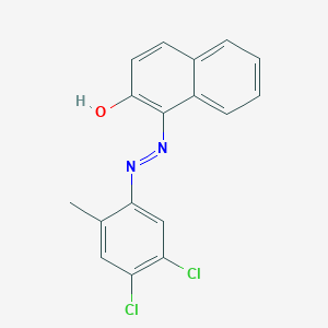 molecular formula C17H12Cl2N2O B14403833 1-[2-(4,5-Dichloro-2-methylphenyl)hydrazinylidene]naphthalen-2(1H)-one CAS No. 88434-62-2
