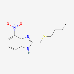 molecular formula C12H15N3O2S B14403836 2-[(Butylsulfanyl)methyl]-4-nitro-1H-benzimidazole CAS No. 88218-07-9