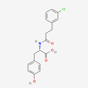 molecular formula C18H18ClNO4 B14403839 N-[3-(3-Chlorophenyl)propanoyl]-L-tyrosine CAS No. 87590-01-0
