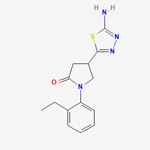 4-(5-Amino-1,3,4-thiadiazol-2-yl)-1-(2-ethylphenyl)pyrrolidin-2-one