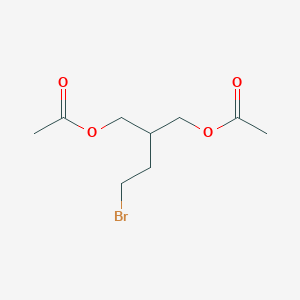 molecular formula C9H15BrO4 B144039 2-(Acetoxymethyl)-4-bromobutyl acetate CAS No. 126589-82-0
