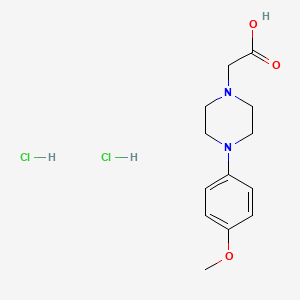 molecular formula C13H20Cl2N2O3 B1440390 [4-(4-Methoxy-phenyl)-piperazin-1-yl]-acetic acid dihydrochloride CAS No. 1185297-41-9