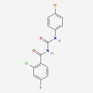 molecular formula C14H9BrClFN2O2 B14403909 N-[(4-Bromophenyl)carbamoyl]-2-chloro-4-fluorobenzamide CAS No. 88578-47-6